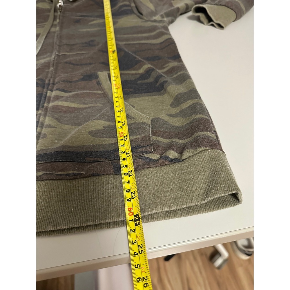 Z Supply Zip Up Hoodie Green and Brown Camouflage | Size Small - Picture 6 of 7